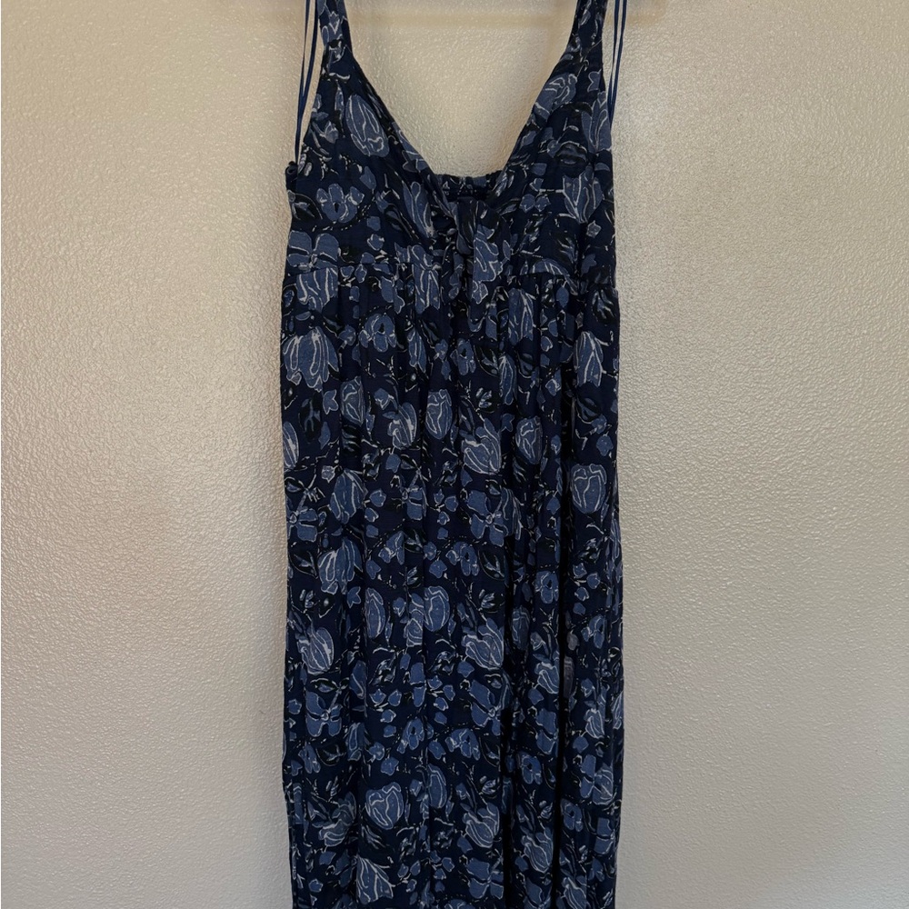 Lucky Brand Blue Sundress with Tie Fromt